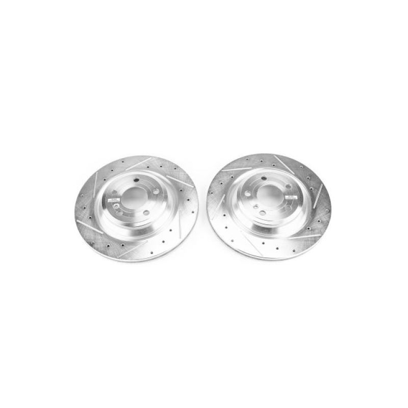 PSB Evolution Drill/Slot Rotor - Power Stop 15-16 Mercedes-Benz SL400 Rear Evolution Drilled & Slotted Rotors - Pair