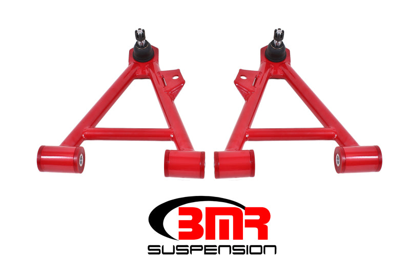 BMR Control Arms - BMR 94-04 Mustang Lower Non-Adj. A-Arms (Coilover Only) w/ STD. Ball Joint (Poly) - Red