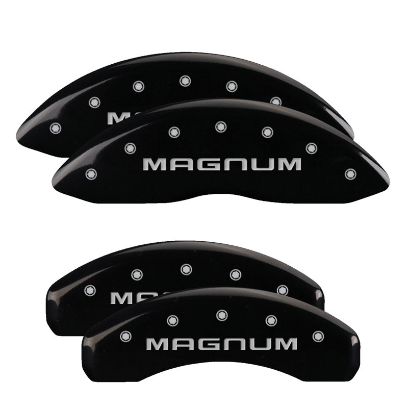 MGP Caliper Covers 4 Logo - MGP 4 Caliper Covers Engraved Front & Rear Magnum Black finish silver ch