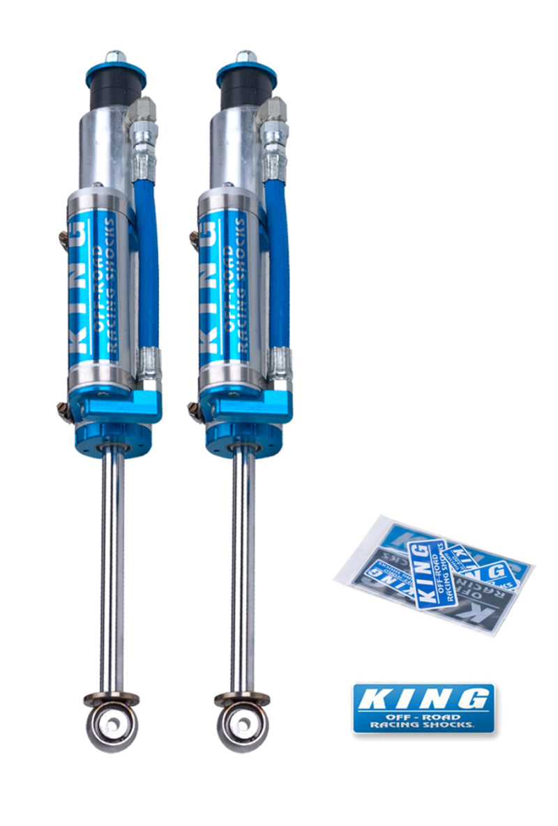 KIN 2.5 Shocks - King Shocks 07-18 Jeep Wrangler JK Front 2.5 Dia Piggy Hose Res Shock 6in Lift (Pair)