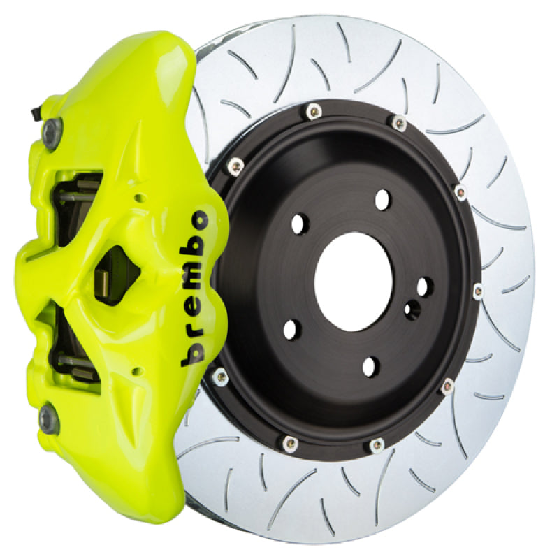 BRB Big Brake Kits - Brembo 15-19 Golf R Front GT BBK 6 Piston Cast 380x34 2pc Rotor Slotted Type3- Fluo. Yellow