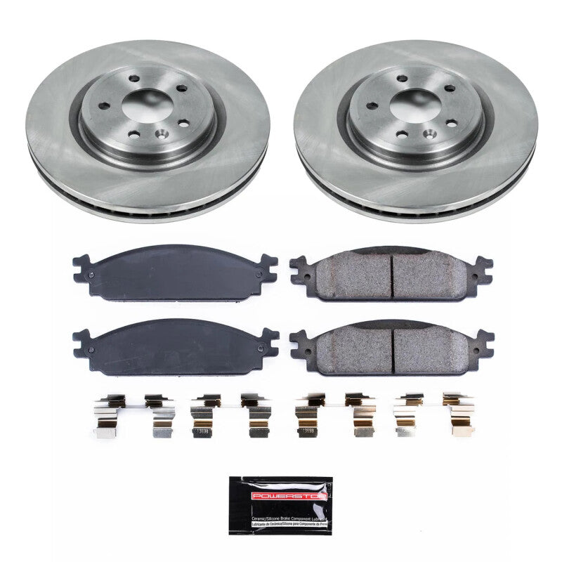 PSB Semi-Coated Rotor Kits - Power Stop 2010 Lincoln MKT Front Semi-Coated Rotor Kit