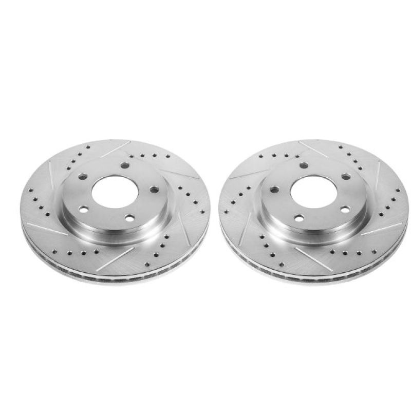 PSB Evolution Drill/Slot Rotor - Power Stop 13-19 Nissan Sentra Front Evolution Drilled & Slotted Rotors - Pair