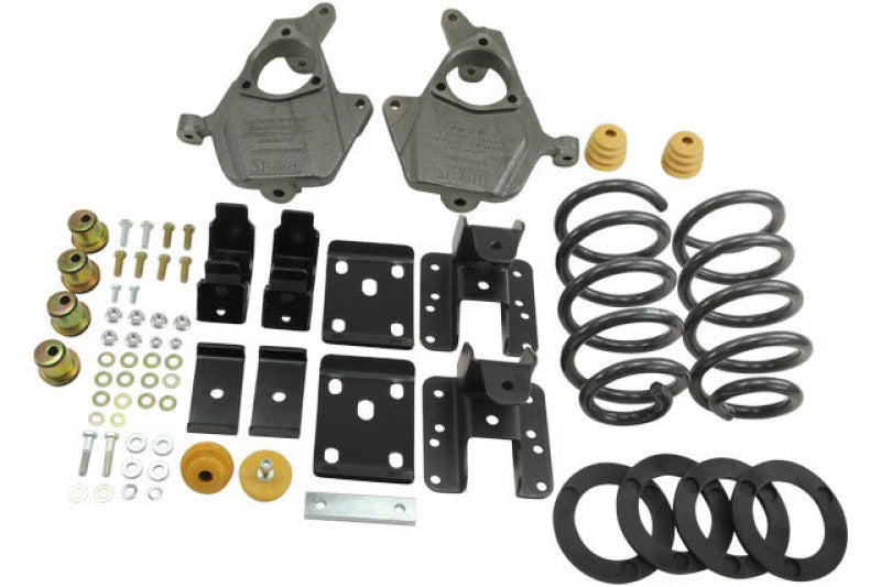 BT Lowering Kit w/o Shocks - Belltech LOWERING KIT 14 Silverado/Sierra Ext/Crew Cab 2WD 3in or 4in Ft/5in or 6in Rr w/o Shocks