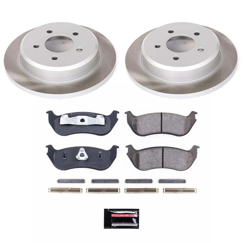 PSB Semi-Coated Rotor Kits - Power Stop 96-02 Mercury Grand Marquis Rear Semi-Coated Rotor Kit