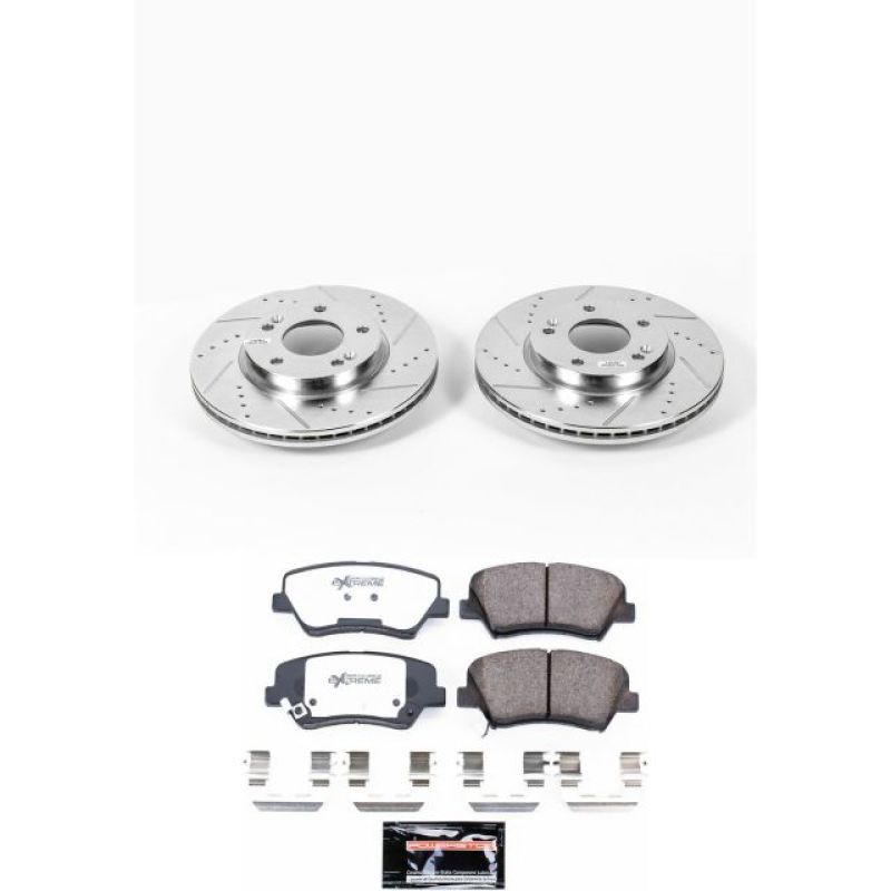 PSB Z26 Street Warrior Kit - Power Stop 11-16 Hyundai Elantra Front Z26 Street Warrior Brake Kit