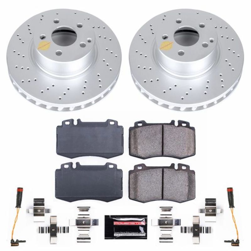 PSB Z23 Evolution Coated Kit - Power Stop 03-06 Mercedes-Benz SL500 Front Z23 Evolution Sport Coated Brake Kit