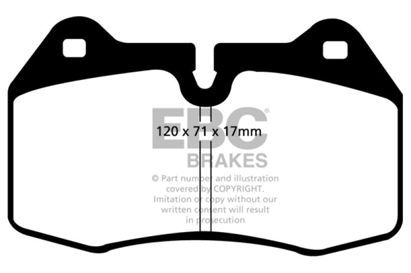 EBC Ultimax2 Brake Pad Sets - EBC 92-95 Nissan Skyline (R32) 2.6 Twin Turbo GT-R V-Spec Ultimax2 Front Brake Pads