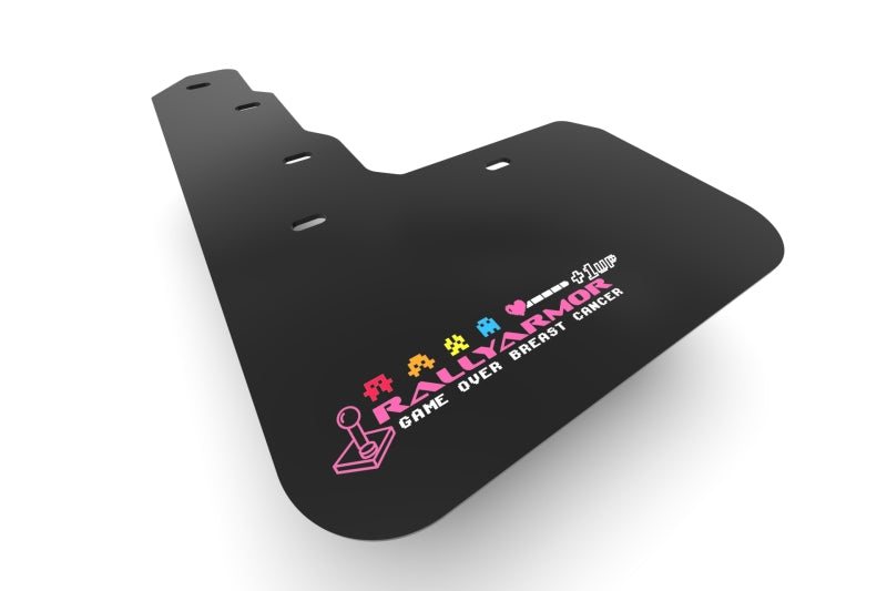 RAL BCE Black Flap / Pink Logo - Rally Armor 19-22 Hyundai Veloster N Black Mud Flap BCE Logo