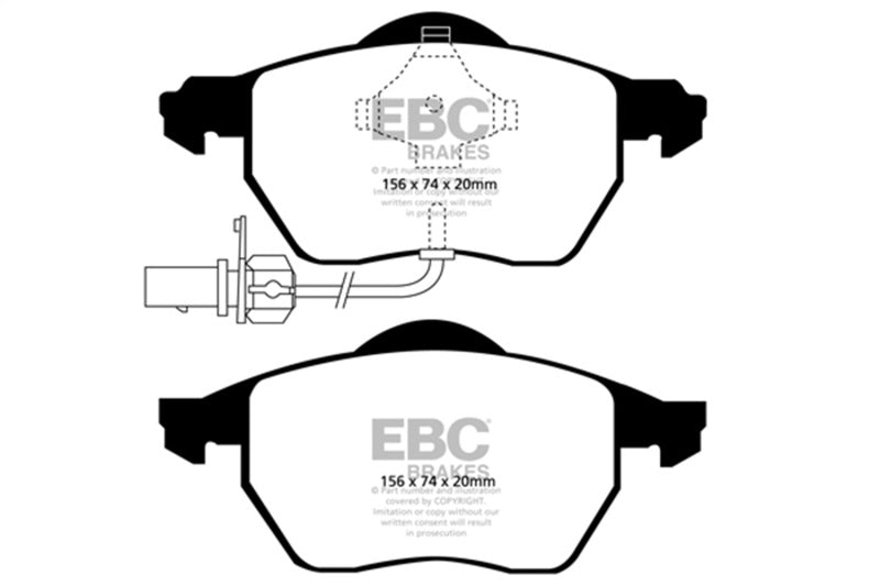 EBC Redstuff Brake Pad Sets - EBC 03-04 Audi A4 1.8 Turbo Redstuff Front Brake Pads