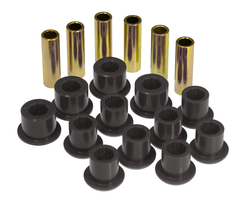 PRO Spring/Shackle Bush- Blk - Prothane 98-08 Ford Ranger Rear Leaf Spring Bushings - Black