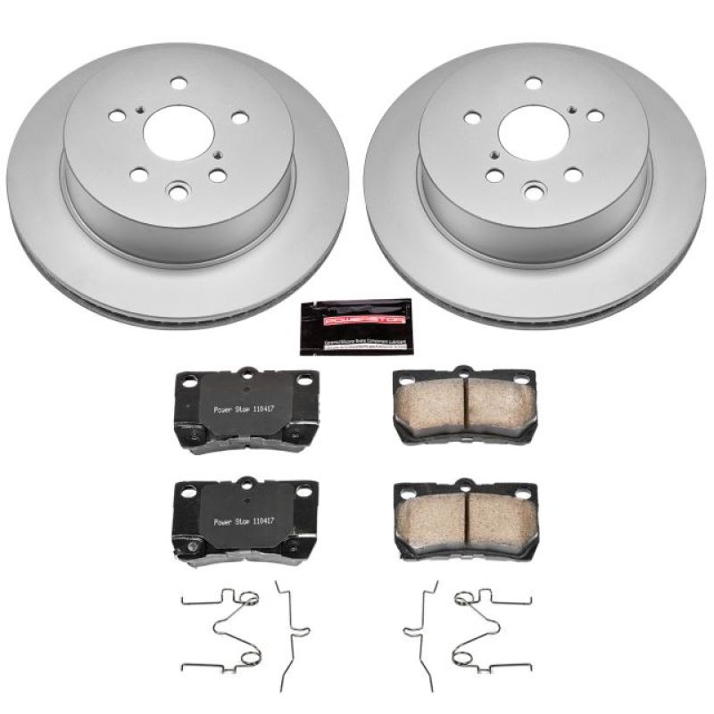 PSB Z17 Evolution Coated Kit - Power Stop 2006 Lexus GS300 Rear Z17 Evolution Geomet Coated Brake Kit
