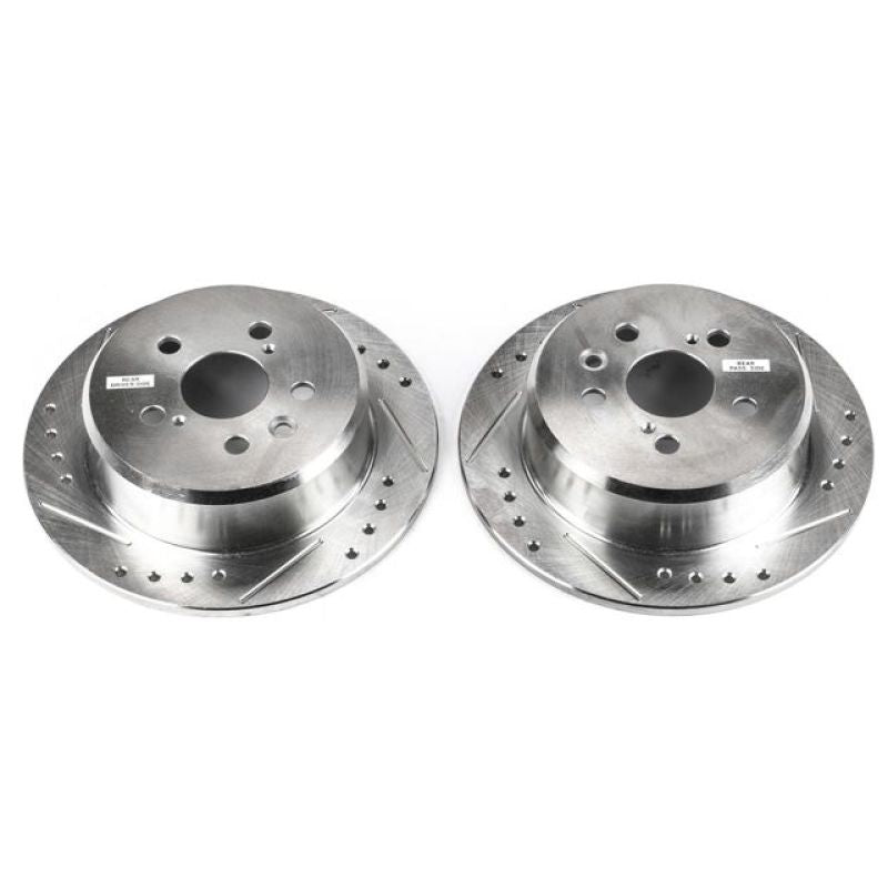 PSB Evolution Drill/Slot Rotor - Power Stop 95-99 Toyota Celica Rear Evolution Drilled & Slotted Rotors - Pair