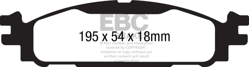 EBC Greenstuff Brake Pad Sets - EBC 11+ Ford Explorer 2.0 Turbo 2WD Greenstuff Front Brake Pads