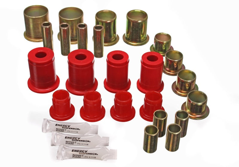 ES Cntrl Arm Bushings - Red - Energy Suspension Universal Red Control Arm Bushing Set - Complete Set