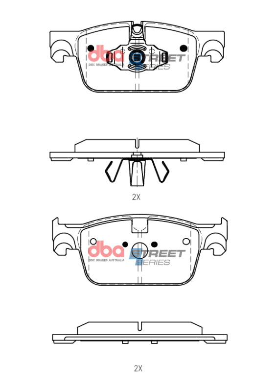 DBA Street Series Brake Pads - DBA 19-22 Volvo S60 (322mm Front Rotor) Street Series Front Brake Pads