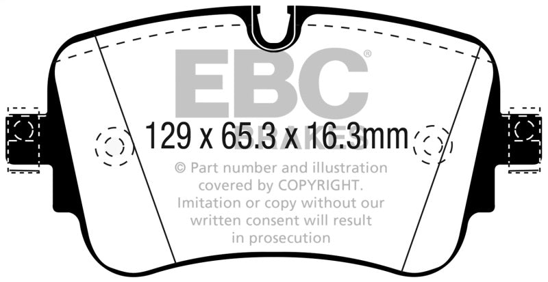 EBC Yellowstuff Brake Pad Sets - EBC 16-18 Audi Q7 Yellowstuff Rear Brake Pads