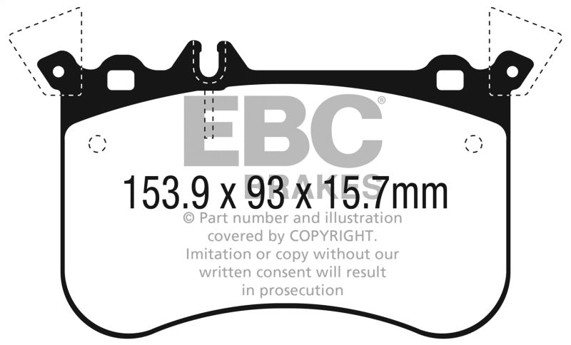 EBC Redstuff Brake Pad Sets - EBC 2014+ Mercedes-Benz CLA45 AMG 2.0L Turbo Redstuff Front Brake Pads