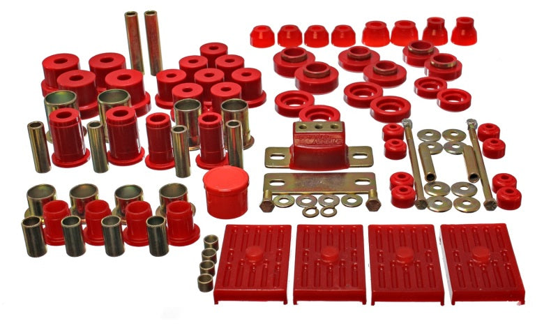 ES Hyper-Flex Sets - Red - Energy Suspension 67-79 GM Camaro / Firebird w/ Multi Leaf Springs Red Hyper-Flex Master Bushing Set