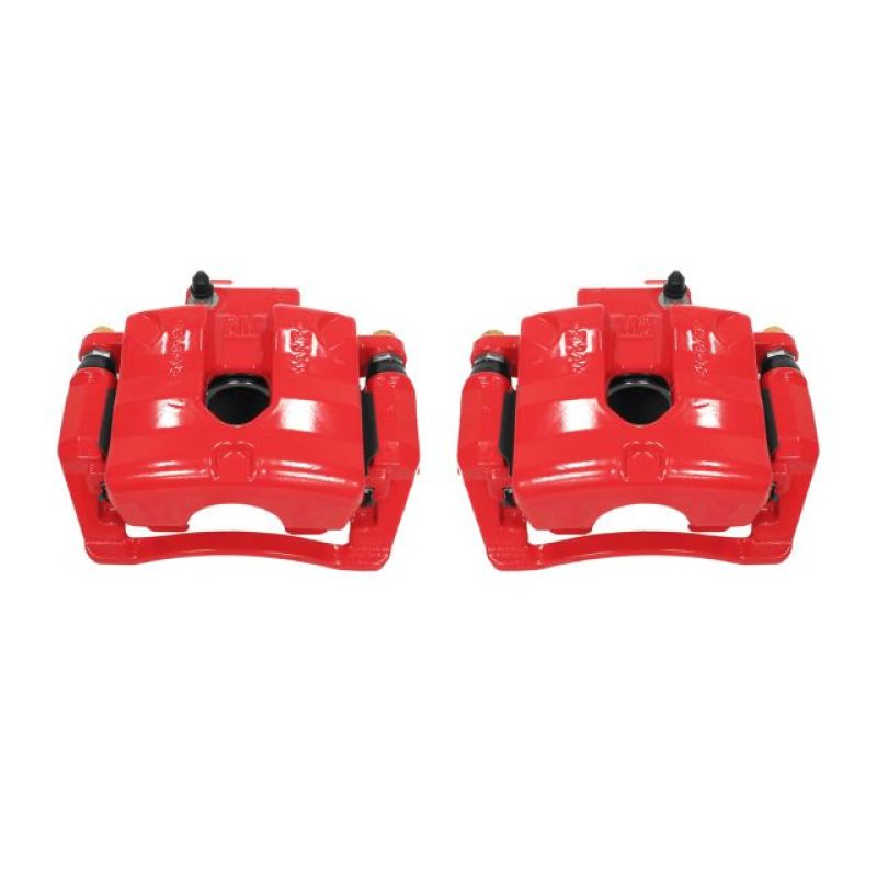 PSB Red Calipers - Power Stop 10-11 Cadillac SRX Rear Red Calipers w/Brackets - Pair