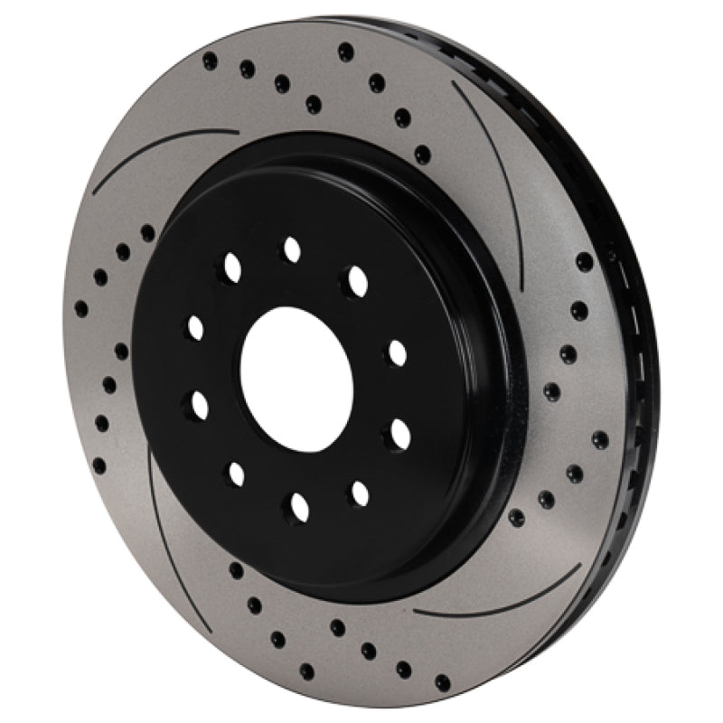 WIL Rotors - Wilwood SRP Drilled & Slotted Performance Rotor - Right Hand Side - Black Electro Coat
