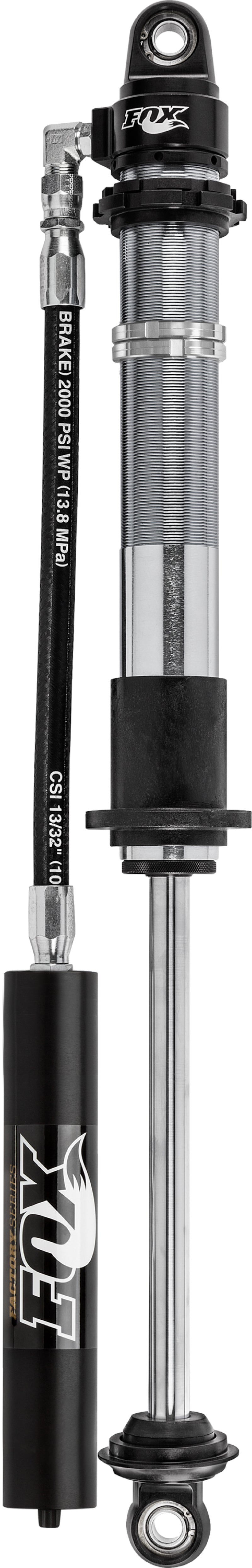 FOX 2.0 Factory Coilover Shock - Fox 2.0 Factory Series 18in. Rotating R/R Coilover 7/8in. Shaft (Custom Valv.) w/-10 Heims - Blk