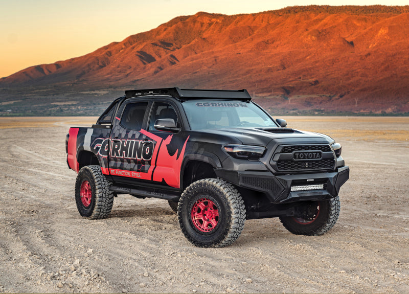 GOR Element Bumper - Go Rhino 16-21 Toyota Tacoma Element Front Bumper with Fixed Light Bar Mount Textured Black