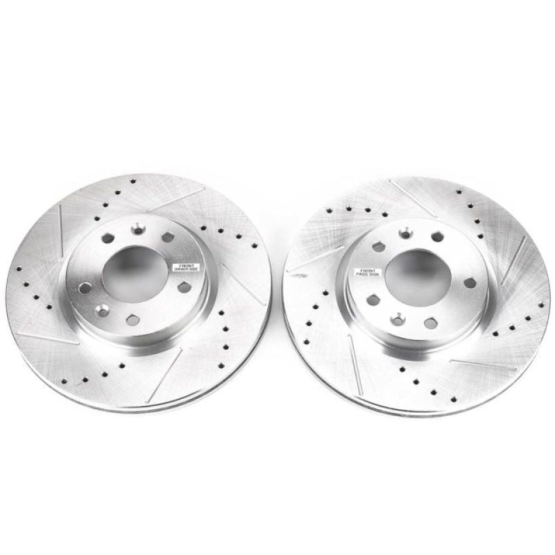 PSB Evolution Drill/Slot Rotor - Power Stop 06-12 Ford Fusion Front Evolution Drilled & Slotted Rotors - Pair