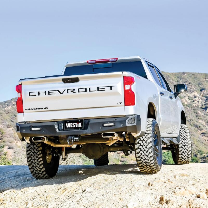 WES Pro-Series Bumpers - Westin 19-20 Chevy Silverado 1500 Pro-Series Rear Bumper - Textured Black