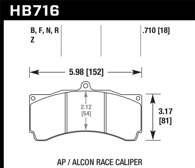 HAWK DTC-70 Brake Pad Sets - Hawk AP Racing/Alcon Universal DTC-70 Race Brake Pads