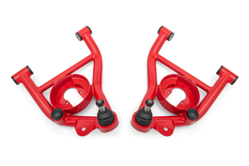 BMR Control Arms - BMR 82-92 GM F-Body Non-Adj Lower A-Arms Delrin Bushings Spring Pocket - Red