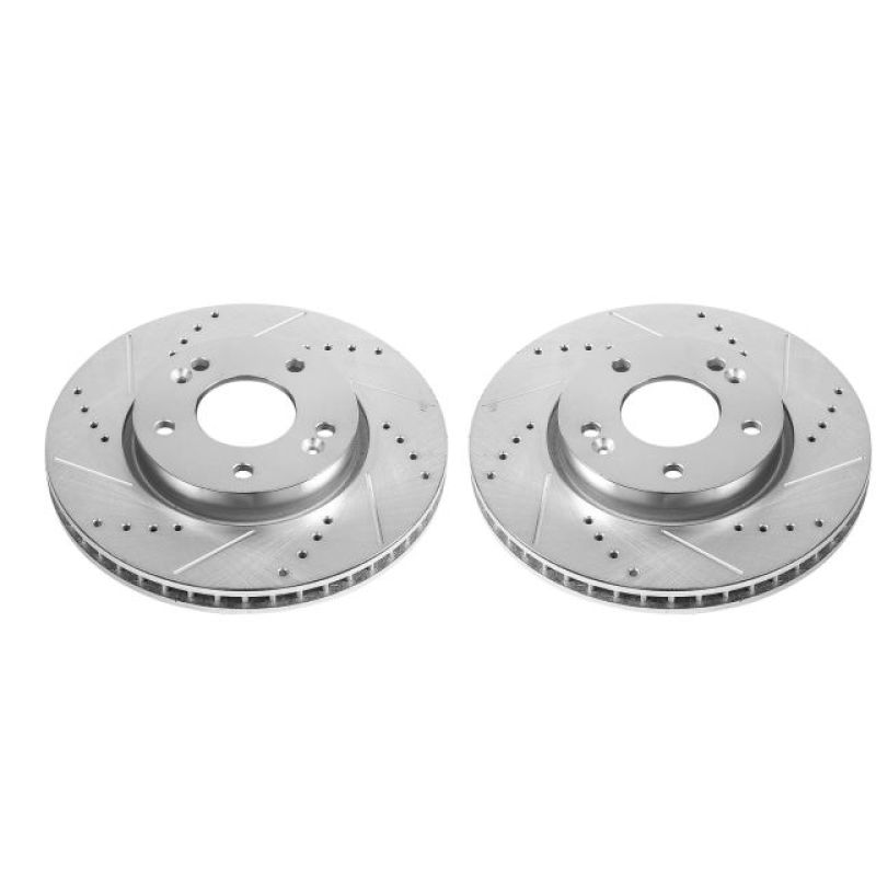 PSB Evolution Drill/Slot Rotor - Power Stop 10-13 Kia Forte Front Evolution Drilled & Slotted Rotors - Pair