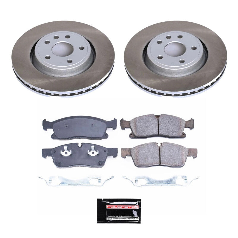 PSB Semi-Coated Rotor Kits - Power Stop 13-15 Jeep Grand Cherokee Front Semi-Coated Rotor Kit