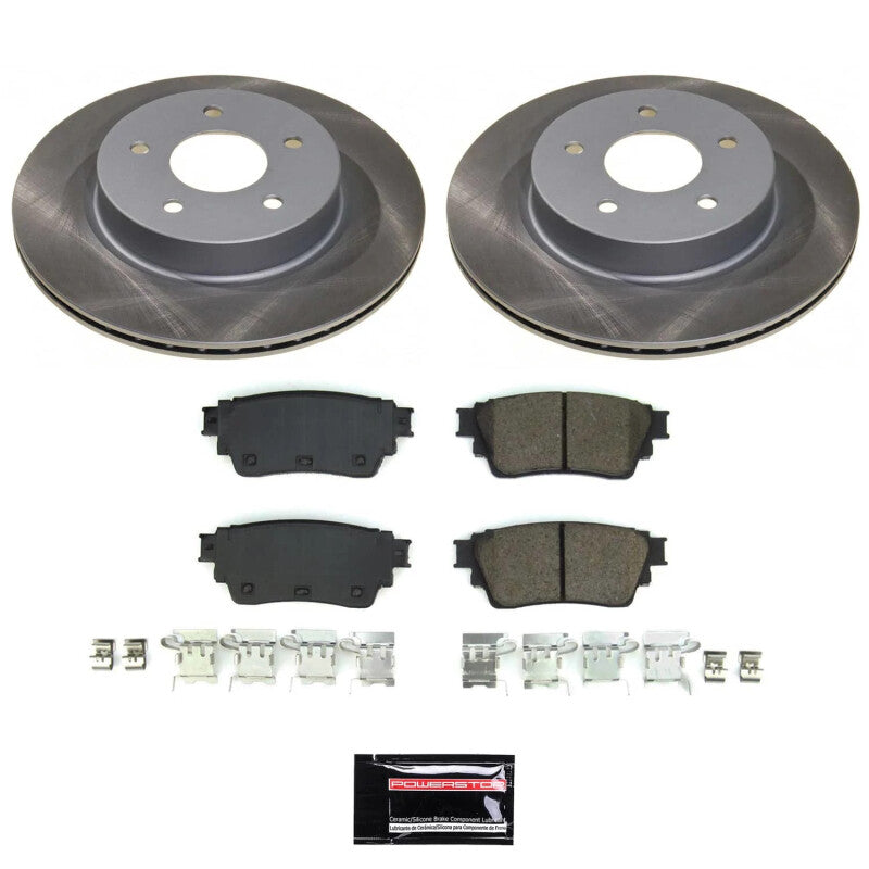 PSB Semi-Coated Rotor Kits - Power Stop 21-23 Nissan Rogue Rear Semi-Coated Rotor Kit