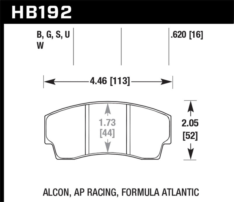 HAWK DTC-70 Brake Pad Sets - Hawk AP Racing CP4567 / CP5040-10/11/12/13S4 / CP5100 / CP5108 / CP6760 DTC-70 Race Brake Pads
