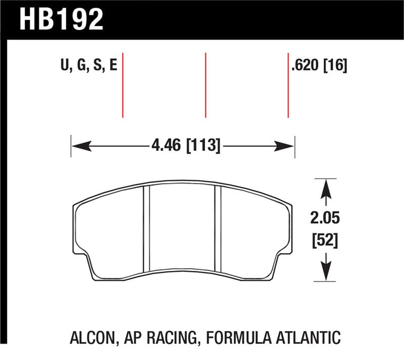 HAWK DTC-60 Brake Pad Sets - Hawk AP Racing CP4567 / CP5040-10/11/12/13S4 / CP5100 / CP5108 / CP6760 DTC-60 Race Brake Pads