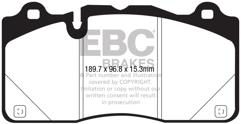 EBC Redstuff Brake Pad Sets - EBC 16-18 Cadillac CTS-V Redstuff Ceramic Low Dust Front Brake Pads