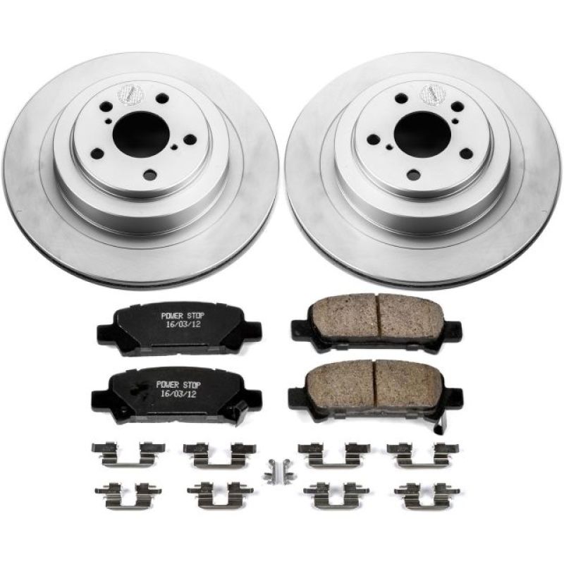 PSB Z17 Evolution Coated Kit - Power Stop 05-09 Subaru Legacy Rear Z17 Evolution Geomet Coated Brake Kit