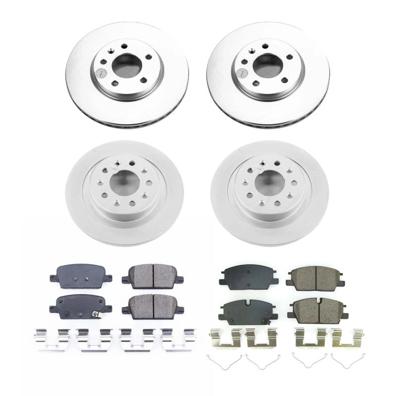 PSB Z17 Evolution Coated Kit - Power Stop 2021 Chevrolet Malibu Front & Rear Z17 Coated Brake Kit