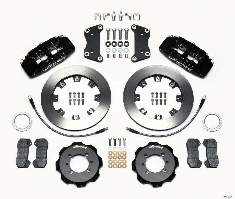 WIL Dynapro Brake Kit - Wilwood Dynapro 6 Front Hat Kit 12.19in 2012 Fiat 500 w/ Lines