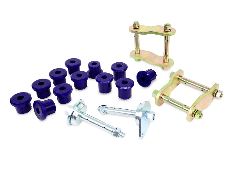 SPR Bushing Kits - SuperPro 97-07 Toyota Land Cruiser Greaseable Leaf Spring and Shackle Bushing Kit- (Rear)