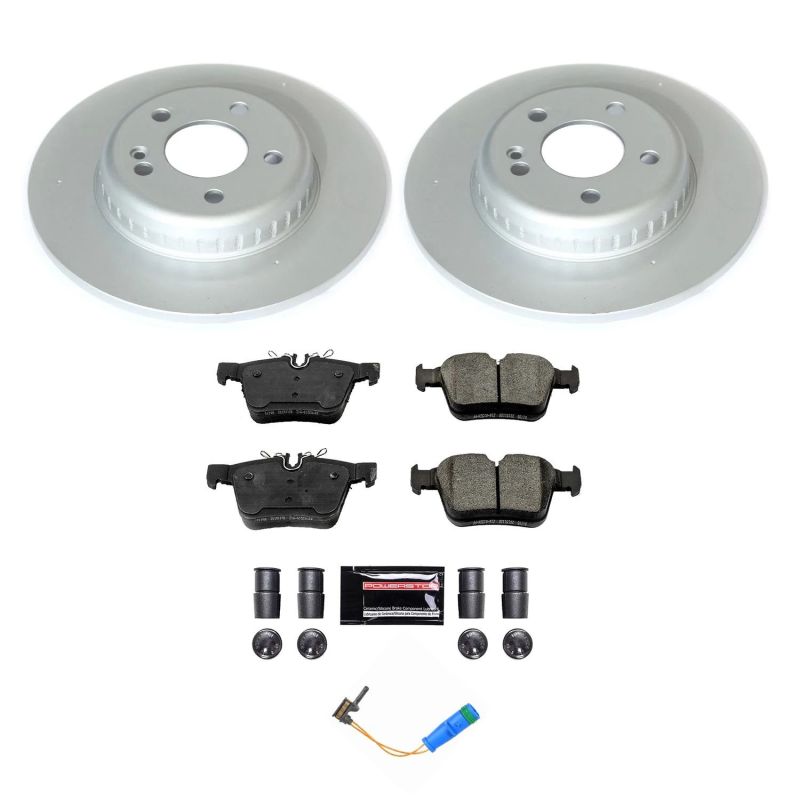 PSB Z17 Evolution Coated Kit - Power Stop 17-18 Mercedes-Benz C300 Rear Z17 Evolution Geomet Coated Brake Kit