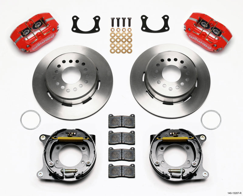 WIL Dynapro Brake Kit - Wilwood Dynapro Dust-Boot P/S Park Brake Kit Red New Big Ford 2.50in Offset