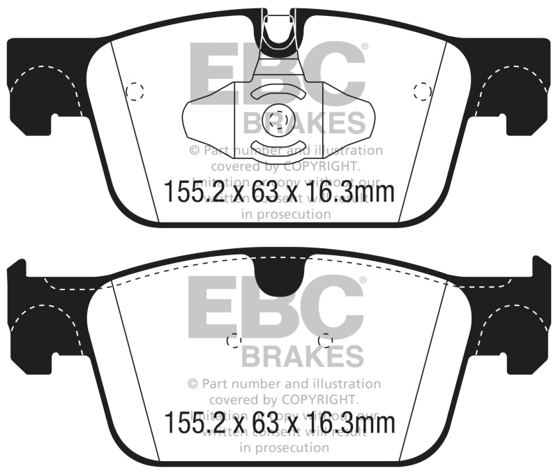 EBC Yellowstuff Brake Pad Sets - EBC 2017+ Volvo S90 2.0L Turbo Yellowstuff Front Brake Pads