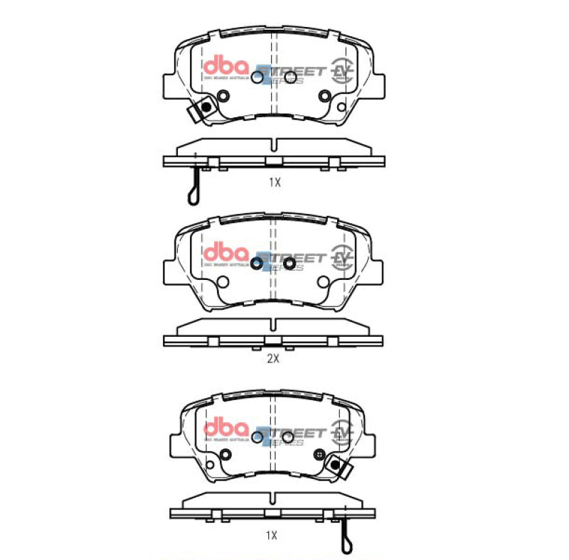 DBA Street Series Brake Pads - DBA 17-20 Hyundai Elantra (w/280mm Front Rotor) 2.0L Front SSEV Street Series Brake Pads