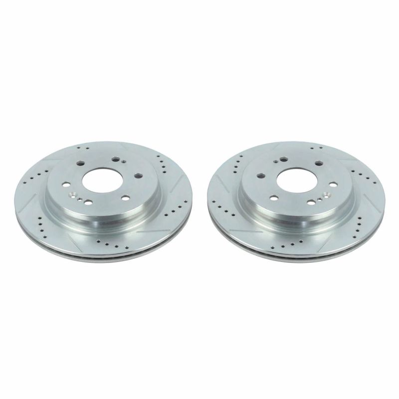 PSB Evolution Drill/Slot Rotor - Power Stop 19-20 Chevrolet Silverado 1500 Rear Evolution Drilled & Slotted Rotors - Pair