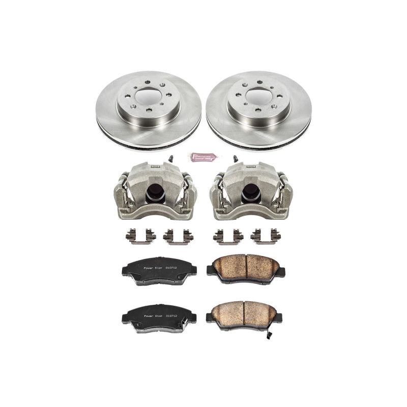 PSB Autospecialty Kit w/Cals - Power Stop 93-95 Honda Civic Front Autospecialty Brake Kit w/Calipers