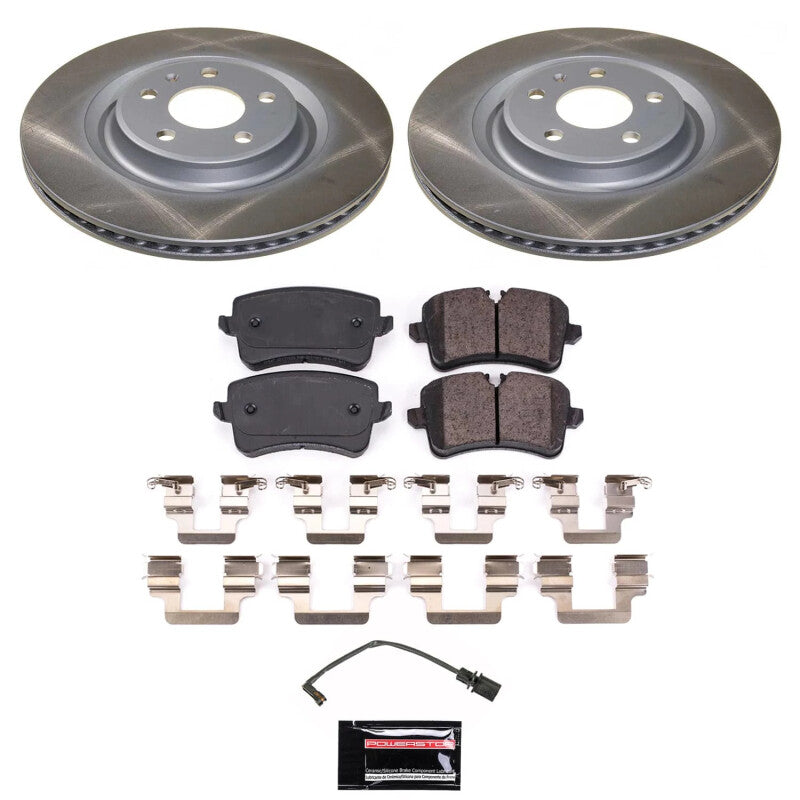PSB Semi-Coated Rotor Kits - Power Stop 13-18 Audi A7 Quattro Rear Semi-Coated Rotor Kit