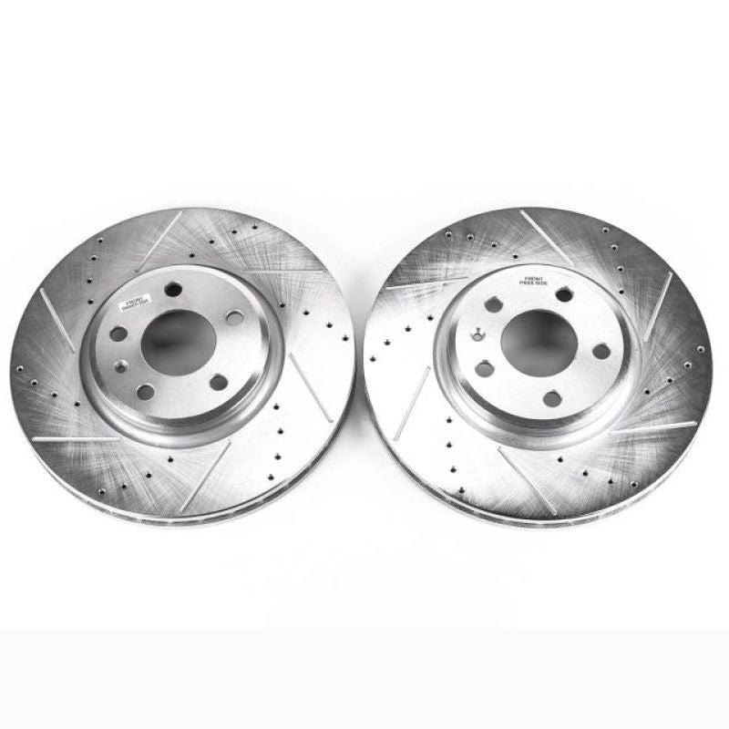 PSB Evolution Drill/Slot Rotor - Power Stop 09-11 Audi A4 Front Evolution Drilled & Slotted Rotors - Pair