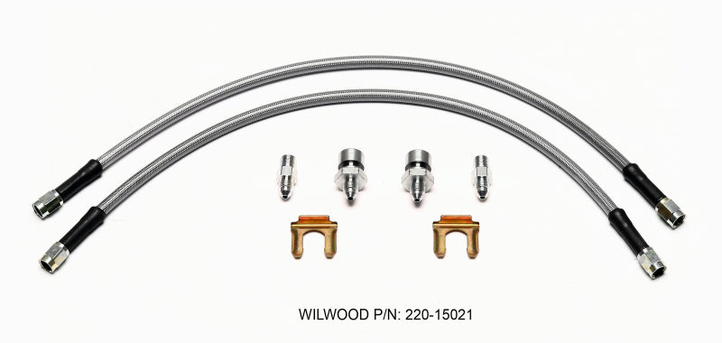 WIL Flexline Brake Hose - Wilwood Flexline Kit 18 inch -3 3/8-24 IF 1/8 NPT Straight